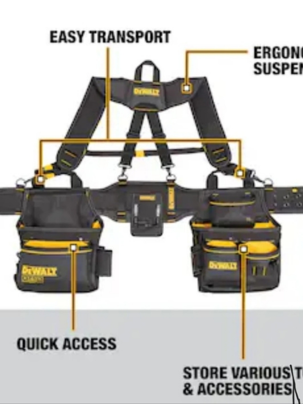 DEWALT DG5617 20-Pocket Pro Framer's Combo Apron Tool Belt and Yoke-style